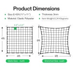 6x6피트 탄성 식물 트렐리스 네트 - 재배 텐트, 채소, 과일, 꽃을 오를 수 있는 4개의 후크가 달린 2팩 스크로그 네트(블랙) : 민맘하우스몰