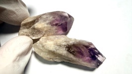 No.4991 천연 우루과이 뿌리자수정 원석 2개 27.7g : 별운석 보물섬