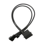FBHDZVV 2PCS 4핀 PWM 팬 스플리터 어댑터 케이블, MOL-ex 케이블 연장 전원 1 2개 12V 블랙 슬리브 브레이드 컴퓨터 PC 케이스 쿨러... 
