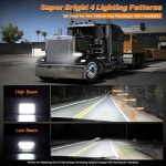 BA 폴리시 4x6 LED 헤드라이트 헤드램프 H4642 켄워스 W900 빔 DOT, 379 올드스모빌용 승인 H4651 포드 H4666 H4656 4PCS 포함... 