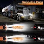 BA 폴리시 4x6 LED 헤드라이트 헤드램프 H4642 켄워스 W900 빔 DOT, 379 올드스모빌용 승인 H4651 포드 H4666 H4656 4PCS 포함... 