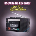 PANDA 6503 레코더 카세트 테이프 MP3 로 전송 내장 마이크 녹음 지원 USB 디스크 TF 카드 재생 Rec 라디오 : 다이렉트상사2