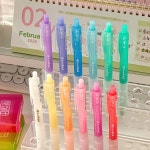 DS Y9 4PCS 학교 세트 7MM 잉크 사무실 마커 그립 빠른 볼펜 쓰기 SOLF Blue set : 피규픽 크래프트