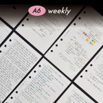 A6 위클리 댓시옷 6공 다이어리 속지 (1년 구성) : 스튜디오 시옷