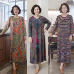 할머니잠옷 60대 엄마옷 홈웨어 원피스 할머니옷 8523 : 쉬즈마담