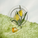 글라스아트 썬캐쳐 핸드메이드 인테리어소품 집들이선물 도어벨 : 여기꽃이다