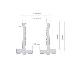 BMT-J6017 우드터닝 선반 척용 롱 노즈 죠, 톱니 모양의 안쪽 면과 긴 스피곳이 있는 공작물을 클램핑하기에 적합하며 슈퍼노바 2, G3와... 