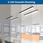 DAKASON 4FT LED 선형 조명, 40W 3000K/4000K/5000K 선택 가능한 걸이등, 4 연결 오피스 샵 조명기구, 0-10VD 디머블 건축 조명기구 ETL... 