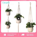 식물 벽걸이 화분 행잉 로프 바구니 벽 개 원예 보호 면 행어 포켓 1 마크라메 녹색 : 코알라열