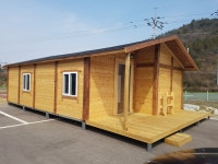 M-6080 [15평형] 사무실 겸용 소형주택, 체류형쉼터 농막 친환경 북유럽풍 원목주택 모듈러주택 타이니하우스 나무집 캠핑장 펜션 글램핑장... 