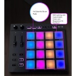 비트 메이커 머신, 드럼 16개의 패드가 있는 미디 컨트롤러 2개의 할당 가능한 페이더 노브, 초급 음악 제작을 위한 블랙 : 올뉴 소피마르셀 프라임