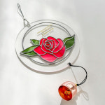 글라스아트 썬캐쳐 핸드메이드 인테리어소품 집들이선물 도어벨 : 여기꽃이다