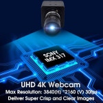 SVPRO 4K 울트라 HD 웹캠 USB 디지털 산업용 카메라 CS 마운트 5-50mm 망원 줌 수동 렌즈 UVC 프리 드라이브 소니 IMX317 센서 포함 10배... 