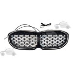 욕실용품,홈인테리어,테이블소품,그늘막 1  F40 118 120i 125i M135i - LED 그릴 프론트 라디에이터 키드니 상단 범퍼 마스크 레이싱 그릴... 