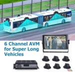 방수 4/6채널 버드뷰 360도 카메라 트럭용 대형 장거리 차량 AI 경보 충돌 기능 상의재 : 미주텐