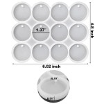 eAj 레진월드 12-공동 1.37인치 반짝이는 평평한 원형 실리콘 몰드, 펜던트/이어링/라운드 열쇠고리 몰드, 펫 태그 수지 주조 몰드 : 모리바나