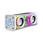 진공관스피커,포칼스피커,컴퓨터스피커,원격스피커투명 메카 스피커 블루투스 5.0 무선 더블베이스 다이어프램 서브 우퍼 음악  RGB 라이트... 