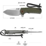 CJRB 툰드라 접이식 나이프, 3 78인치 D2 스틸 블레이드 G10 핸들 포켓 나이프 남성용 캠핑 하이킹, J1966 그린 Black : 상류몰.