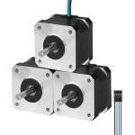 YEJMKJ 3팩 네마 29NM 33MM 고토크 2상 3D 프린터 30 42 모터 24MM 41 07온스 바이폴라 로봇 케이블 CNC 샤프트 인치 17 리드 DIY 1M... 