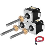 YEJMKJ 3팩 네마 케이블 3D TR8X8 62 7A 100MM 로봇 4와이어 바이폴라 17 리드 44NM 2상 인치 스크류 1M 모터 31온스 CNC용 DIY... 