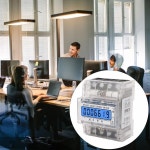 전기담요,온열매트,휴대용히터에너지 미터 3상 4선 백라이트 LCD DIN 레일 설치 전기 미터 10‑100A 230 400VAC LCD 전력 미터... 