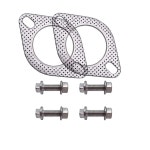 2개의 PCS 자동차 배기 개스킷 및 4개의 플랜지 볼트 너트, 2.5인치 62mm 머플러 매니폴드 120-06310-0002, 파이프 너트 : 호계마켓