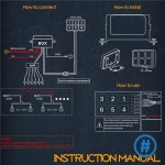 12V용 녹색 LED 다기능 배선 키트가 포함된 푸시 버튼 스위치 패널 : 모아모아샵22
