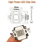 수족관 조명  식물용 10개 x 고출력 10W 로얄 블루 LED 450nm-455nm : 트제이