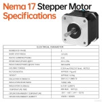 YEJMKJ 3팩 네마 29NM 33MM 고토크 2상 3D 프린터 30 42 모터 24MM 41 07온스 바이폴라 로봇 케이블 CNC 샤프트 인치 17 리드 DIY 1M... 