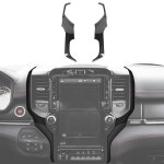 RT-TCZ 센터 콘솔 내비게이션 GPS 측면 커버 트림 장식 인테리어 액세서리, DODGE RAM 2019-2023, 카본 파이버 : 블리츠허브006