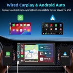 차량 오디오 수신기용 더블 딘 카 스테레오 블루투스 링크, 애플 미러 블루투스, 타입-C 안드로이드 플레이 라디오 화면, 오토 터치스크린... 
