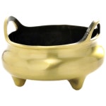 송 MOCUN 향로 제단 미니 심플 금속 세련된 불교 제단용 센코타테 실내 삼족섬심로(매칭라인향 미포함) : 온결담다