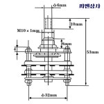 2극 6/7/8/9/10 위치 3/5 채널 로터리 선택기 포함 캡 : 씨엔상사9