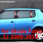 SKODA FABIA 2 5J 광택 PC 필러 B 중간 2014 창 중앙 스트립 2010 2009 자동차 2012 도어 C 2013 열 2008 블랙 2011 : 행쇼물류09