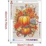 가을 호박 다이아몬드 페인팅 키트, 5D 추수감사절 12X16/30x40cm 풀 DIY 도트 홈 홀리데이 드릴 라운드 인치 장식용 G4363 : 몽글몽글... 
