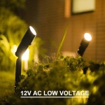 저전압 스포트라이트 금속 말뚝이 있는 20와트 할로겐 및 야외 통로 잔디밭용 커넥터 176 루멘 3000K (8팩) 9920-9603-08 : 블리츠허브007