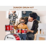 드럼 세트 14인치 초급 키트 3~7세 소년 소녀를 위한 3피스 조절 가능한 왕좌 심벌 : 티애엘마켓