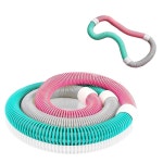 ZUFUMI 인피니티 가중 소프트 스프링 훌라 후프 - 3.3파운드 접이식 피트니스 후프, 허리 친화적인 디자인, 가정 및 실외용 휴대용 슬리밍 운동... 