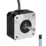 네마 17 42 케이블 8A 샤프트 DIY 66온스 5MM 로봇 스테퍼 24MM 3D 기계용 모터 4와이어 1M 2상 바이폴라 프린터 팬케이크 CNC 22... 