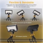 첼헤드 태양광 카메라 홍수등 92개 LED 비드 실외 모션 활성화 RV 캠핑카 트레일러 트럭 테이블 보트 도크와 호환됨 White 1 : 르피오