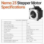 YEJMKJ 네마 23 101 2상 1M 57X41MM 스테퍼 CNC 57 샤프트 4와이어 3D 0A 21MM DIY 모터 바이폴라 35MM 인치 96온스 선반 로봇용 72NM... 