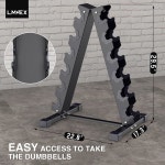 Lmdex 덤벨 랙 스탠드 덤벨용 무게 랙 컴팩트 A-프레임 홈 짐 6단 800Lbs : 보정능시