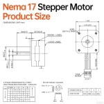 네마 17 42 케이블 8A 샤프트 DIY 66온스 5MM 로봇 스테퍼 24MM 3D 기계용 모터 4와이어 1M 2상 바이폴라 프린터 팬케이크 CNC 22... 