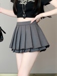 언발플리츠스커트 차밍댄스 라틴댄스복 라인댄스 블랙 S : 이벤트스토어샵