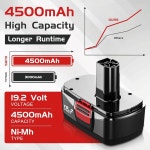 2팩 4500mAh Diehard 19.2V C3 배터리 및 140152004 충전기 Craftsman 11375 11376 130279005 1323903 130211004 13 : 오픈리프몰