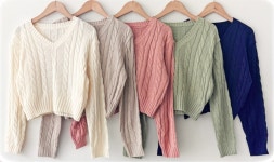 여리핏 브이넥 니트 : 네흔샵