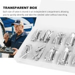 36PCS 브레이크 블리더 스크류, 케이스, 표준 SAE 및 미터법 속도 블리더가 포함된 교체 H9403-6 H9410-6 H9402-6 H9407-6 H9404-6... 