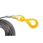TowingSupplies.com 윈치 케이블, 50피트 | 3/8인치 스틸 코어, 레커, 견인 트럭, 롤백, 크레인, 센추리, 저단 등을 위한 자동 잠금 회전 후크!... 