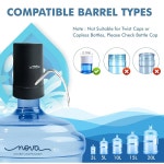 eAj 5갤런 저그용 전기 워터 펌프, USB 충전식 배터리가 장착된 자동 디스펜서, 프리모용 5갤런 병용 워터 디스펜서 및 표준 병 휴대용 워터... 