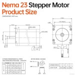 YEJMKJ 3Pack Nema 샤프트 3.5Nm(495.64oz in) 모터 1M(CNC 21mm 2상 110mm 프린터 23 케이블 고토크 DIY 스테퍼 4-리드 57 1.8... 